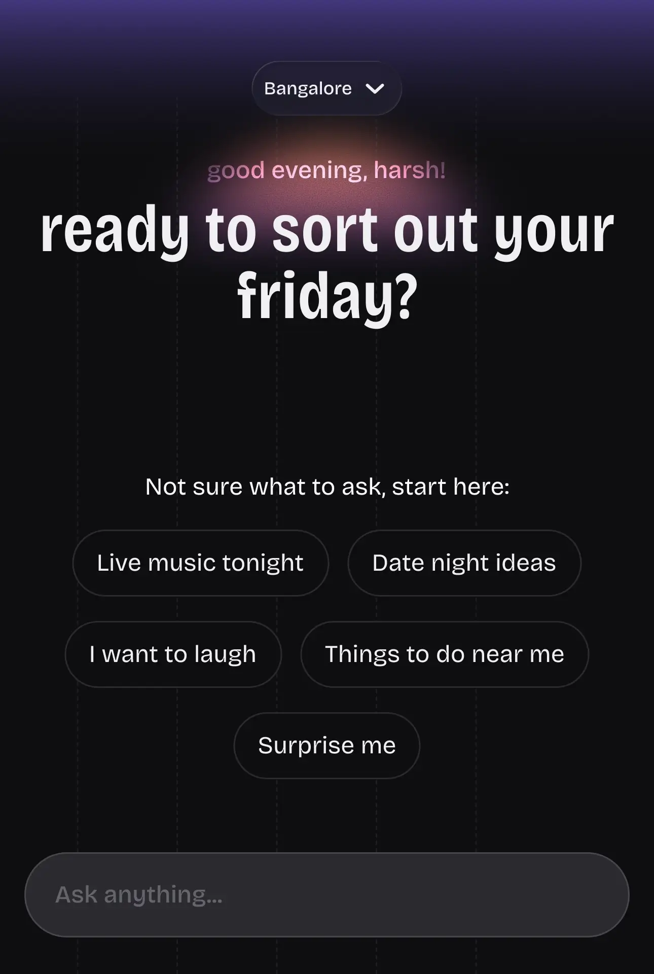 The Friday Evening Problem