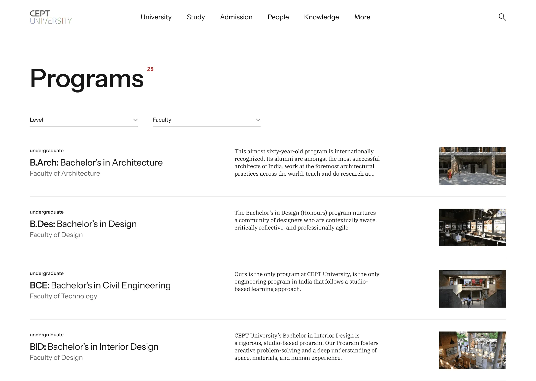 program index