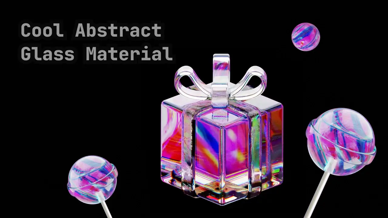 Cool 3D Glass Material