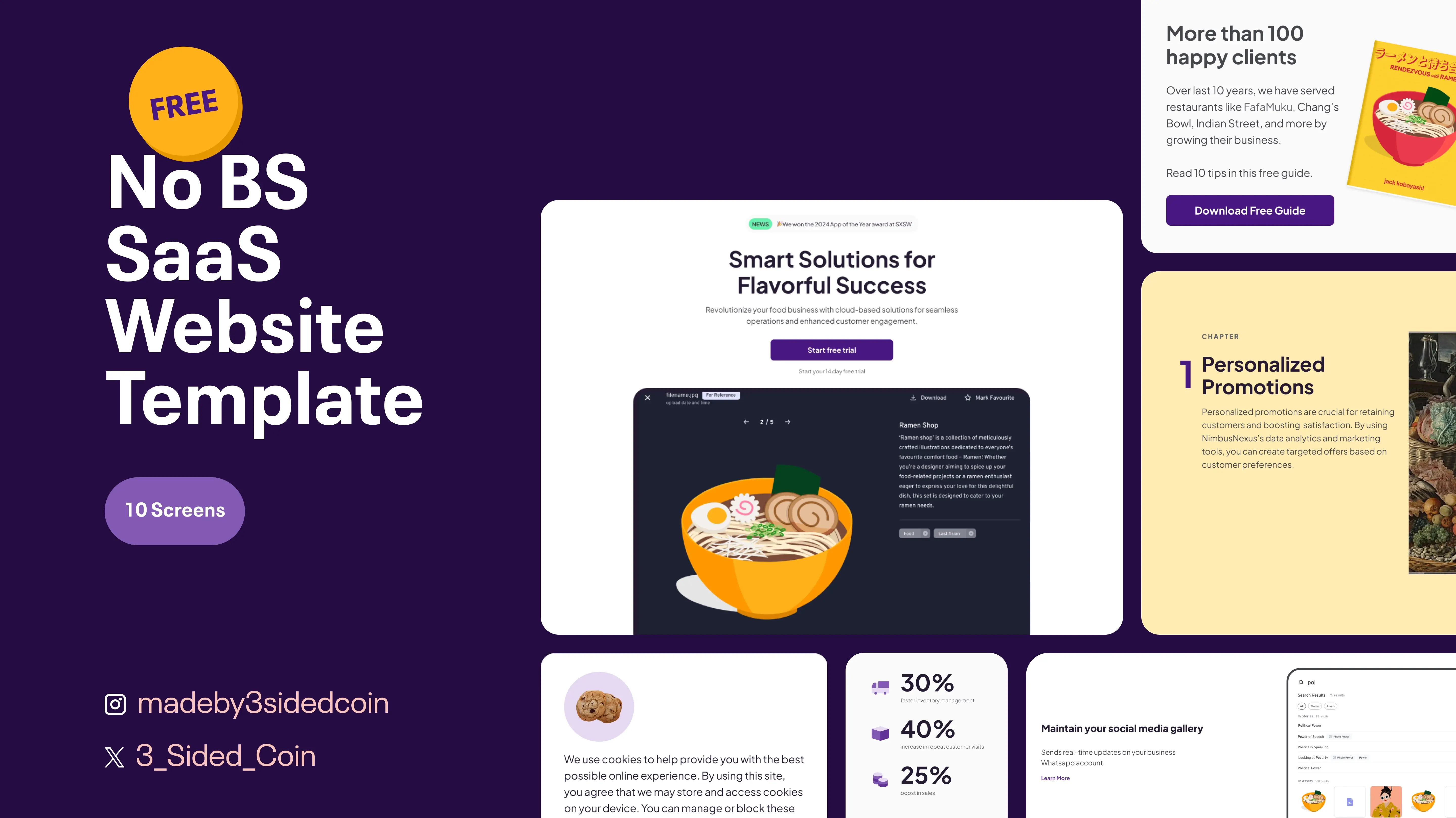 No-BS SaaS Website - 10 templates