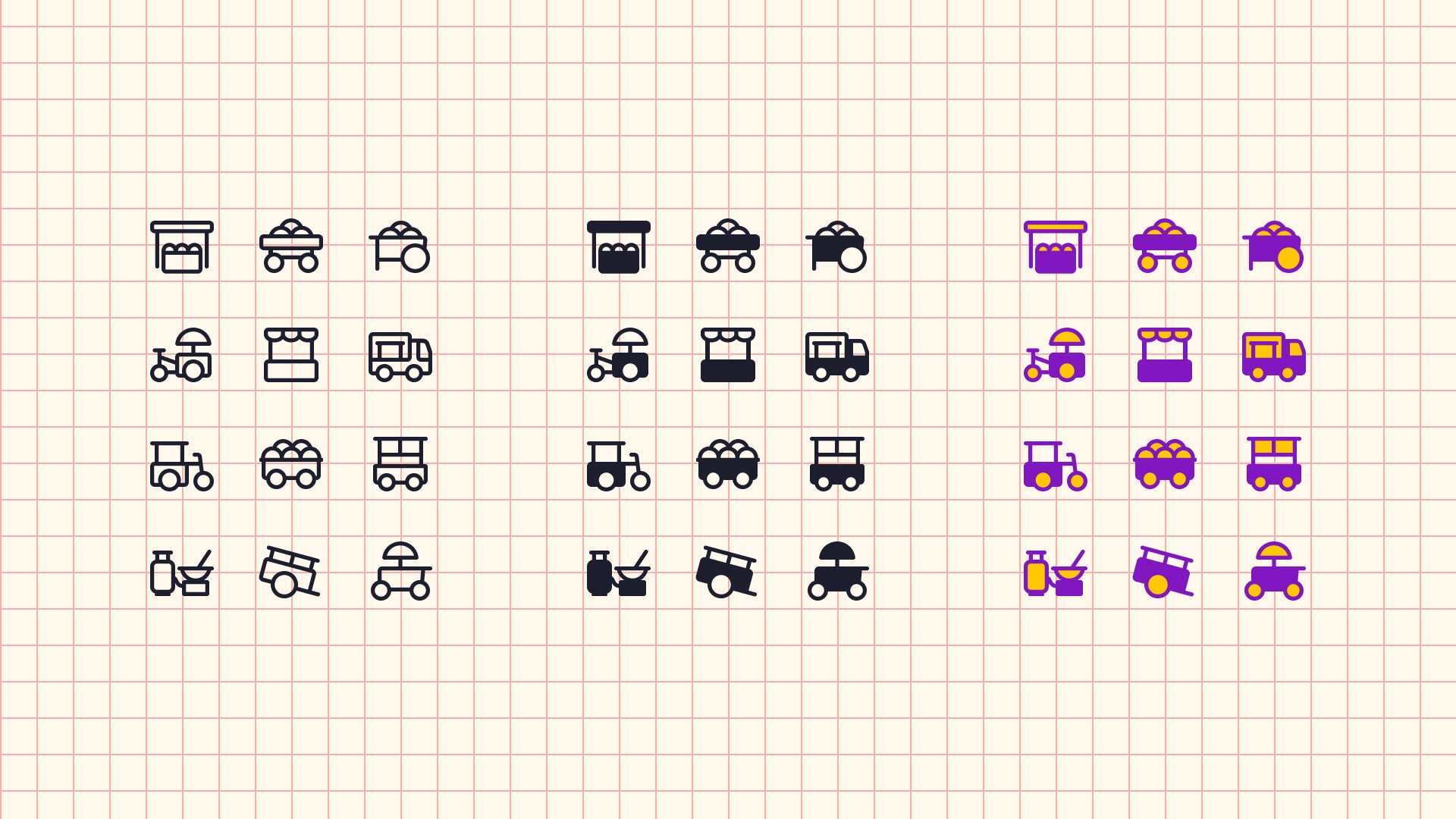 Indian Street Carts 36 icons pack